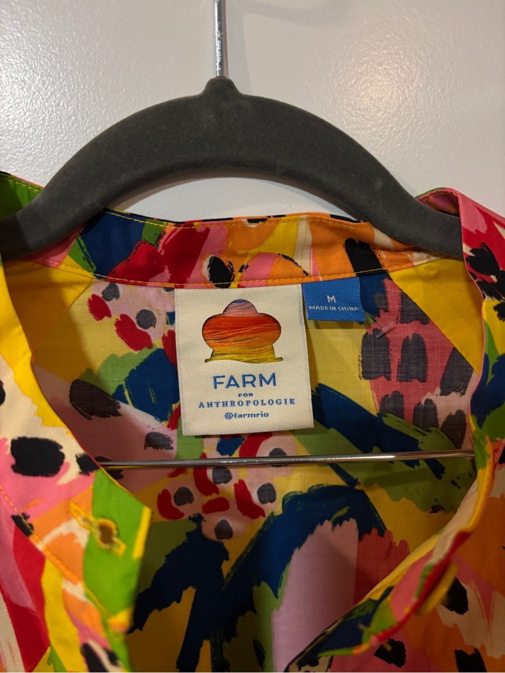 FARM Rio Bright Tropical Mini Dress - Yellow, Pink & Green - Picture 3 of 3